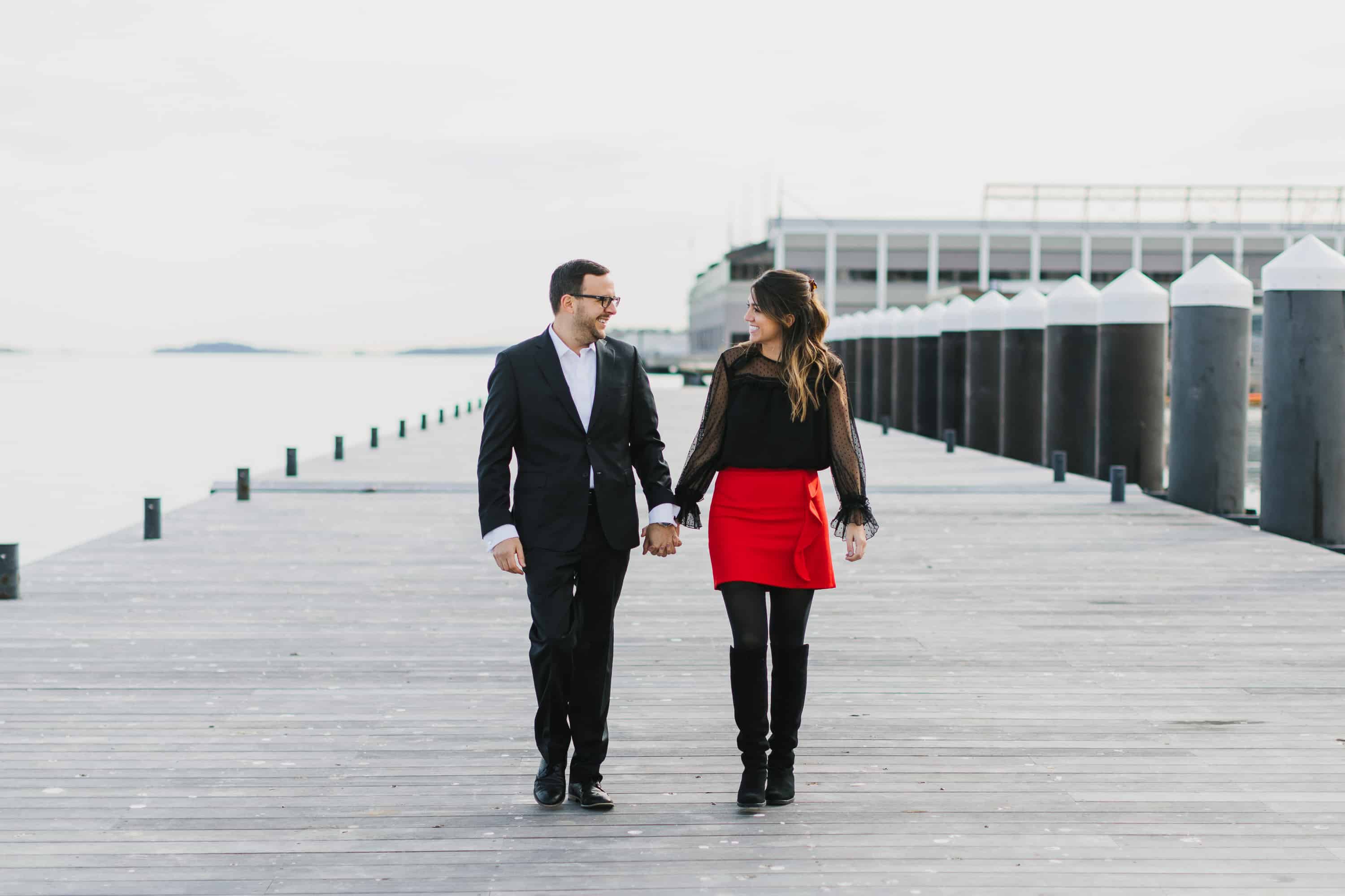 Boston Seaport Engagement Photography