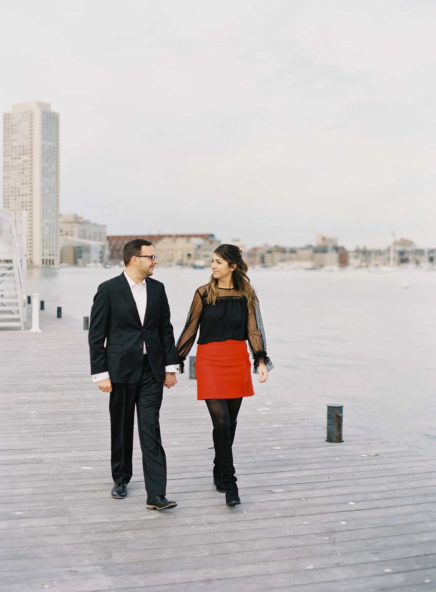 Boston Seaport Engagement Photography
